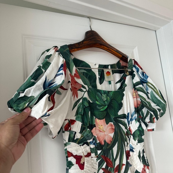 Farm Rio Off-White Midi Dress - Picture 6 of 9